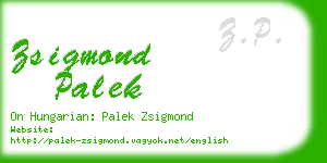 zsigmond palek business card